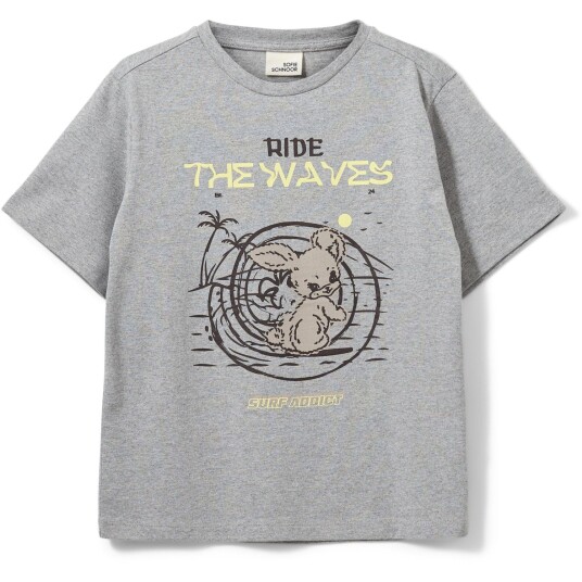 Sofie Schnoor Grey Melange T-Shirt 128