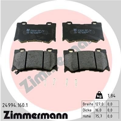 Bremseklosser ZIMMERMANN 24994.160.1 Bremseklosser ZIMMERMANN 24994.160.1