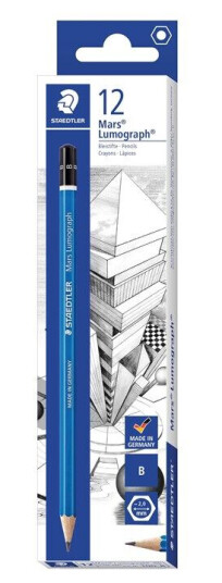 Staedtler Pencil Mars Lumograph B  12 pcs
