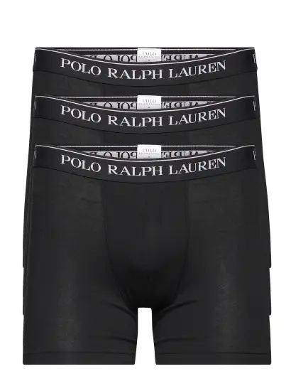 Polo Ralph Lauren Stretch Cotton Boxer Brief 3-Pack - Black - XL