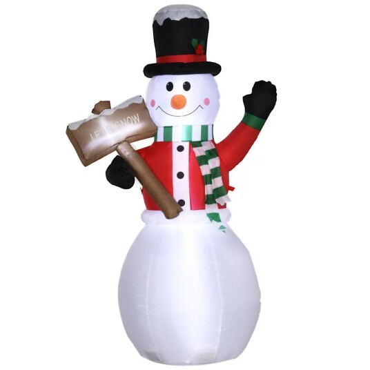 Northio Oppblåsbar Snømann 180 Cm Med Skilt Julepynt Led Lys Vanntett Julefigurer Ip44 Northio Oppblåsbar Snømann 180 Cm Med Skilt Julepynt Led Lys Vanntett Julefigurer Ip44