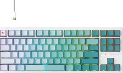 Havit KB901L Tastatur Hvit/Grønn Havit KB901L Tastatur Hvit/Grønn