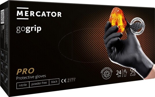 Mercatormedical Mercator Medical Nitrilhansker Gogrip Juodas 50 Vnt Dydis Xxl Mercatormedical Mercator Medical Nitrilhansker Gogrip Juodas 50 Vnt Dydis Xxl