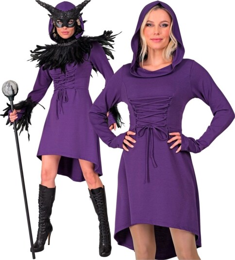 Widmann Lilla Maleficent Inspirert Kostymekjole Large 13863 Widmann Lilla Maleficent Inspirert Kostymekjole Large 13863
