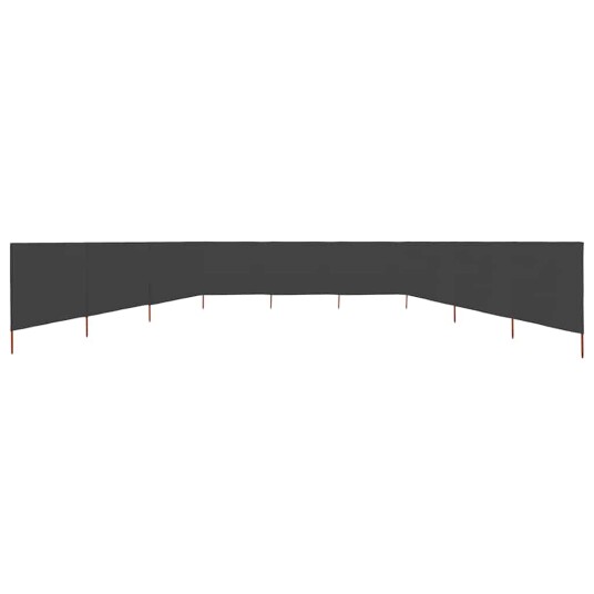 vidaXL Vindskjerm 9 paneler stoff 1200x80 cm antrasitt