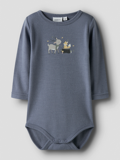 Name It Willitus Wool Long Sleeve Body Blå 62