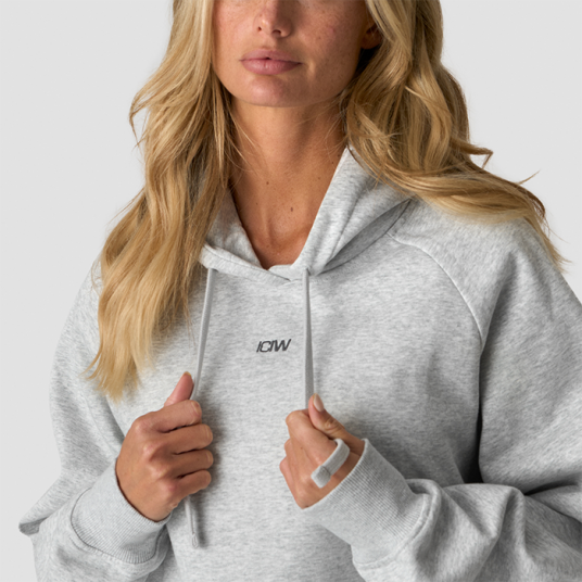 Everyday Hoodie Light Grey Melange Ljusgrå Large