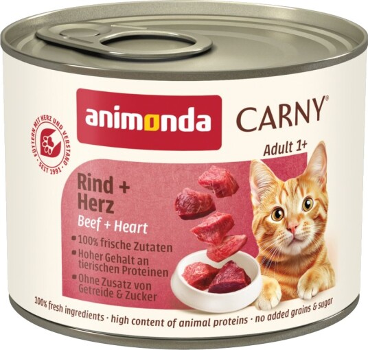 Animonda Carny Våtfôr Adult & Hjerte Okse 6 X 200 G
