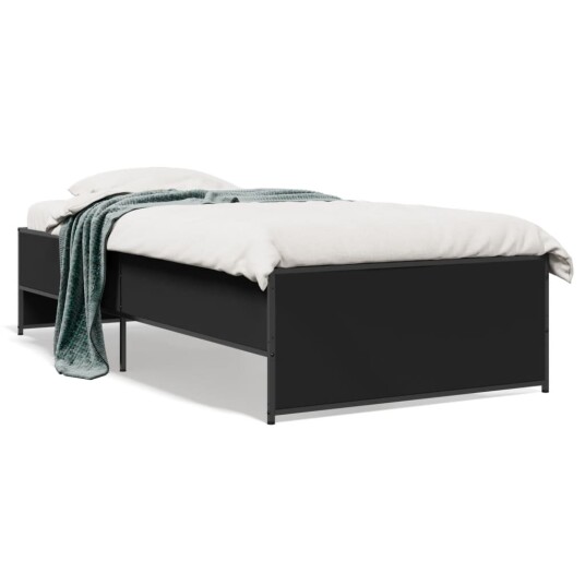  Sengeramme svart 100x200 cm konstruert tre og metall 8721012987623
