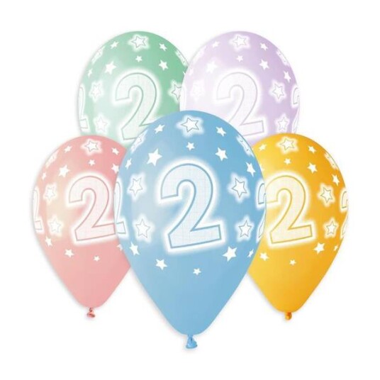 Gemar lateksballonger Cosmic Stars 2 year 33cm 5stk