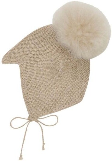 HUTTEliHUT babylue i alpakkaull med dusk Camel Melange