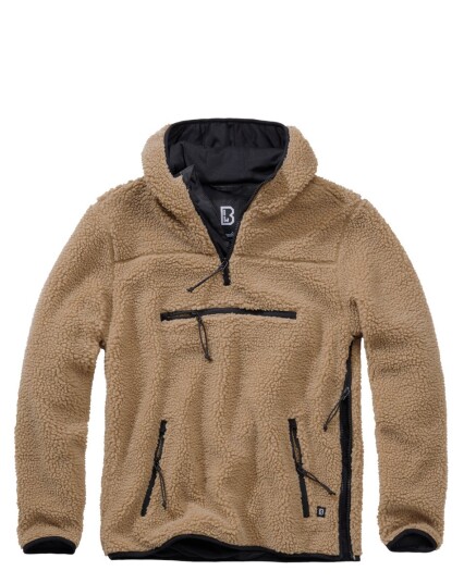 Brandit Teddyfleece Worker Hettegenser Beige Brandit Teddyfleece Worker Hettegenser Beige