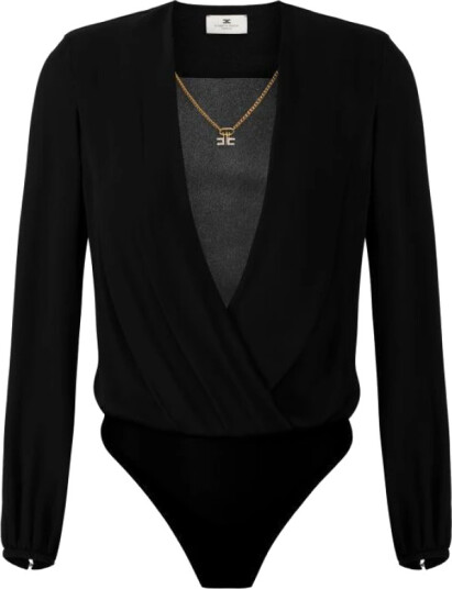 Elisabetta Franchi Dame Topper Svart 2XL,