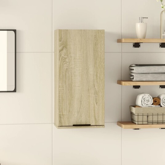 Vidaxl Vegghengt baderomsskap sonoma eik 32x20x67 cm 849654 Vidaxl Vegghengt baderomsskap sonoma eik 32x20x67 cm 849654