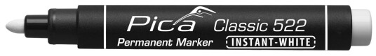 Pica Marker Classic 522 Permanent tusj Spiss 1 4mm   Hvit