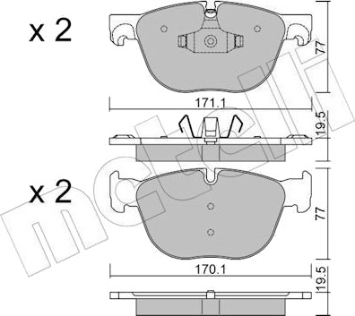 METELLI 22 0770 0 Bremseklosser
