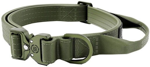 Bullybillows Combat Hundehalsbånd Med Håndtak Grønn Xs 2.5 cm