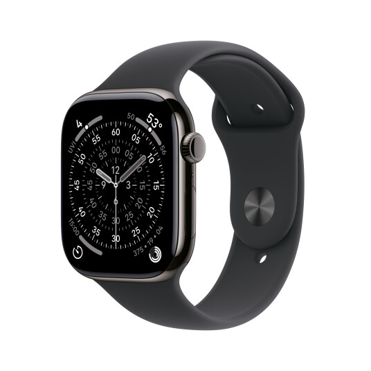 Apple Watch Series 11 GPS + Cellular 46mm Slate Titanium Case with Black Sport Band S/M Apple Watch Series 11 GPS + Cellular 46mm Slate Titanium Case with Black Sport Band S/M