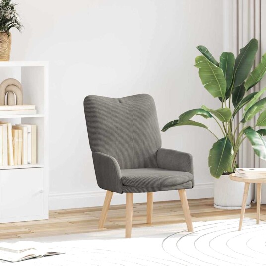 Avslappende stol Lysegrå 63 x 67 x 94 cm stoff Avslappende stol Lysegrå 63 x 67 x 94 cm stoff