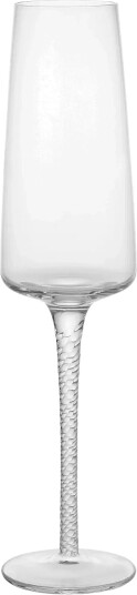 Broste Copenhagen Bellevue Champagne Glass Nude H 25.5CM
