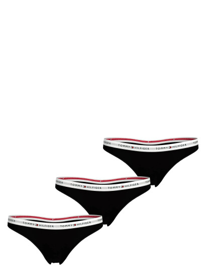 Tommy Hilfiger 3 Pack Thong Black XL