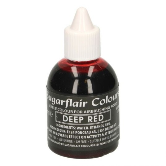 Sugarflair Airbrushfarge Dyp Rød 60ml 