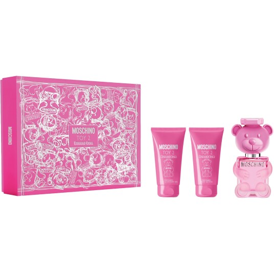 Moschino Toy 2 Bubble Gum Gavesett med Eau de Toilette, Dusjgelé og Body Lotion Moschino Toy 2 Bubble Gum Gavesett med Eau de Toilette, Dusjgelé og Body Lotion