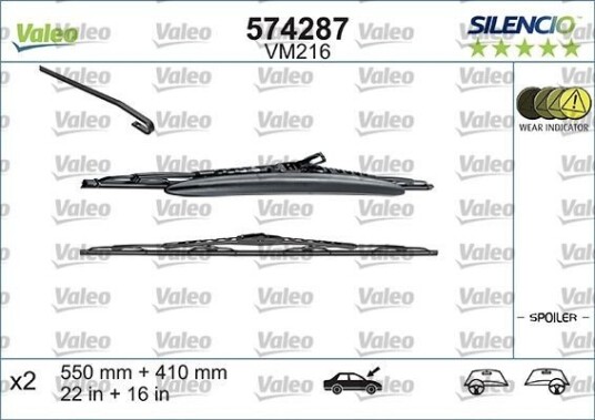 Viskerblad VALEO 574287 Viskerblad VALEO 574287