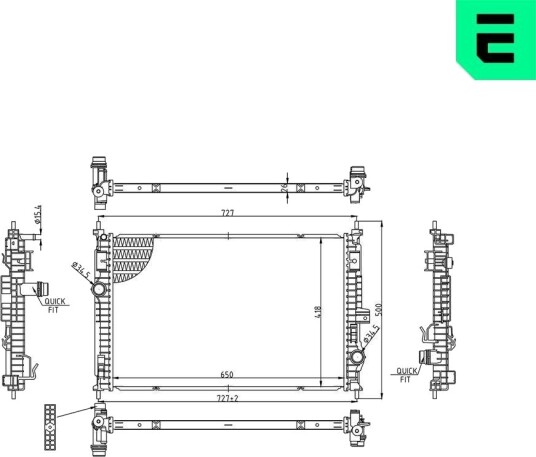 ERA 673585 Radiator motorkjøling