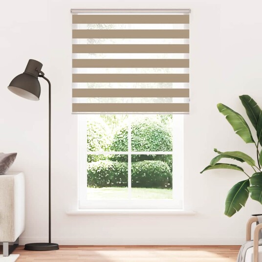  Sebragardin sandbrun 130x200 cm stoff bredde 125,9 polyester