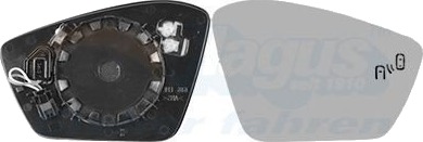 Speilglass ytterspeil VAN WEZEL 7638836 Speilglass ytterspeil VAN WEZEL 7638836