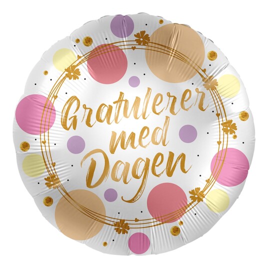 Luftballon-Markt Folieballong Prikker Gratulerer med Dagen Luftballon-Markt Folieballong Prikker Gratulerer med Dagen