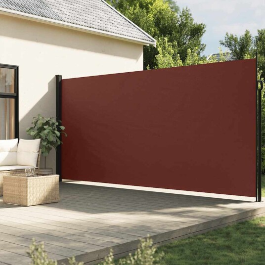 Uttrekkbar sidemarkise 200x600 cm brun Uttrekkbar sidemarkise 200x600 cm brun