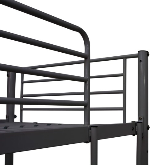 vidaXL Køyeseng med bord ramme grå metall 90x200 cm