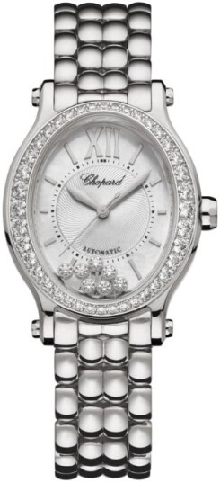 Chopard Dameklokke 278602 3004 Happy Sport Sølvfarget/Stål Ø29 mm