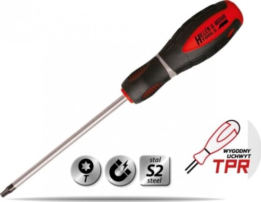 Dedra Torx T15x100mm Screwdriver, S2 Steel, 3-Material Handle