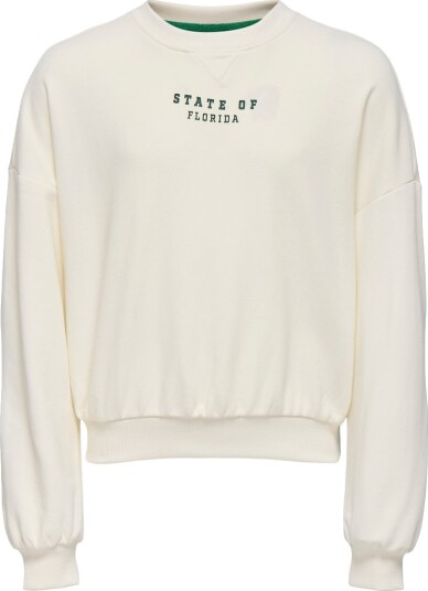 Kids Only Collegegenser KogSally Antique White/Daytona/Mediu Kids Only 9 10 år 134 140 Collegegenser Grønn Hvit