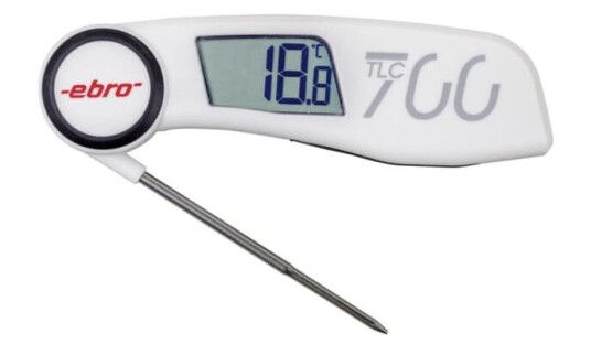 Ebro TLC 700 Indstikstermometer HACCP Måleområde temperatur -30 til +220 °C Sensortype NTC Overholder HACCP fødevaresikkerhed