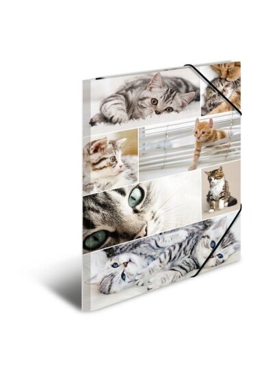 HERMA Elasticated folder A3 cardboard cats HERMA Elasticated folder A3 cardboard cats