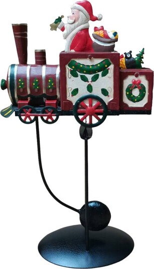 Seasons Christmas Collection Gyngende Nissefar På Tog 37cm Seasons Christmas Collection Gyngende Nissefar På Tog 37cm