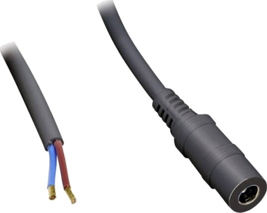 Lavvolt-Tilkoblingskabel Bkl Electronic Lavspenningstilkobling – Åpen Ende 5,50 Mm / 2,10 Mm 30,00 Cm 1 Stk