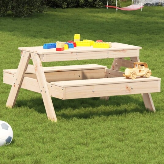  Piknikbord for barn 88x97x52 cm heltre furu 832596