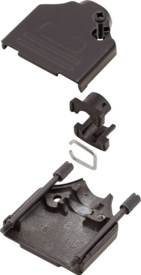 Mh Connectors Mhdtzk15-Bk-K 6560-0815-02 D-Sub-Kabinett 15-Pins Metall 180° Sort 1 Stk