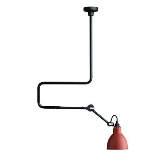 Lampe Gras N312 Taklampe Matt Sort & Rød
