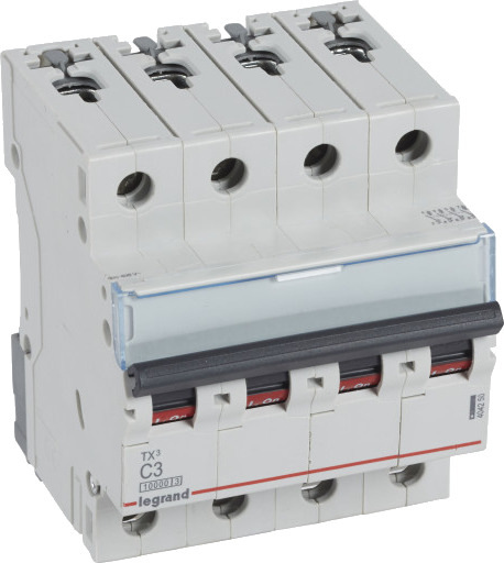Legrand TX³ MCB automatsikring C3 4P 4M 10/10KA