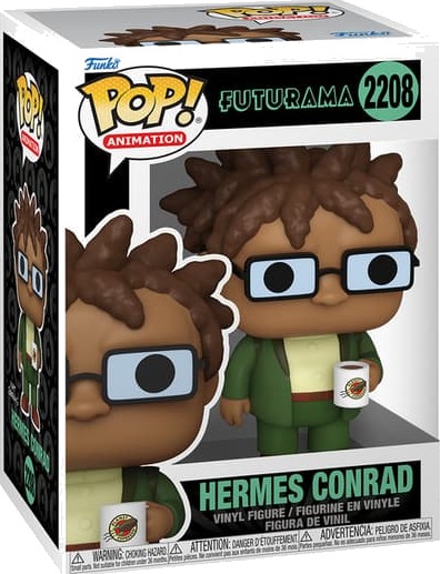 Funko POP! Futurama Hermes Conrad med Krus 9 cm Figur
