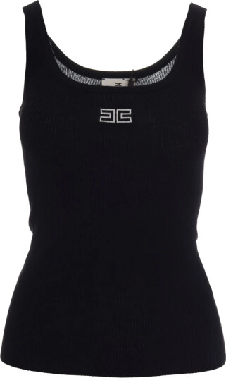 Elisabetta Franchi Dame Topper Svart M, Elisabetta Franchi Dame Topper Svart M,