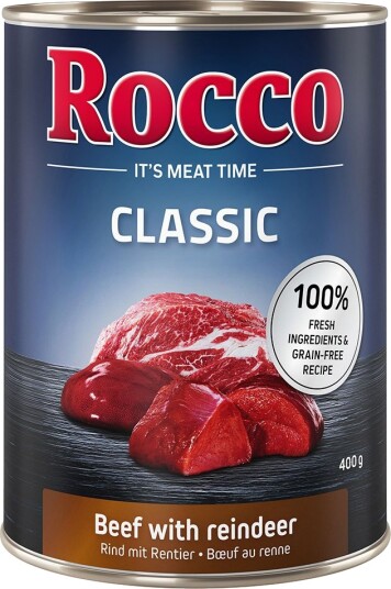 Rocco Våtfôr Classic Storfekjøtt Med Reinsdyr 24 X 400 G