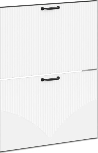 vidaXL Vegghengt skoskap HOORN 71 x 17 x 86 cm Konstruert tre Hvit