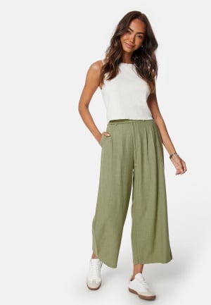 Happy Holly Nyla Linen Pants Khaki green 48/50 Happy Holly Nyla Linen Pants Khaki green 48/50